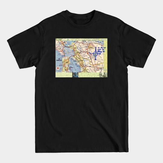 Discover Zodiac Killer - Mt. Diablo Rt 66 'Collage' Design - Zodiac Killer - T-Shirt