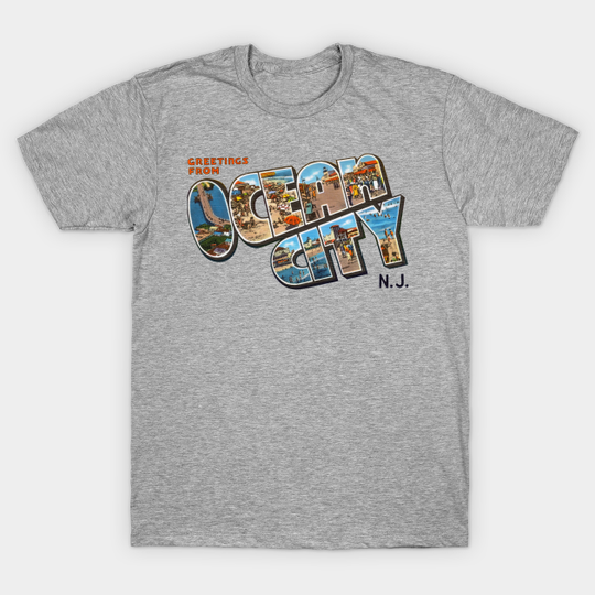 Discover Greetings from Ocean City - Ocean City New Jersey - T-Shirt