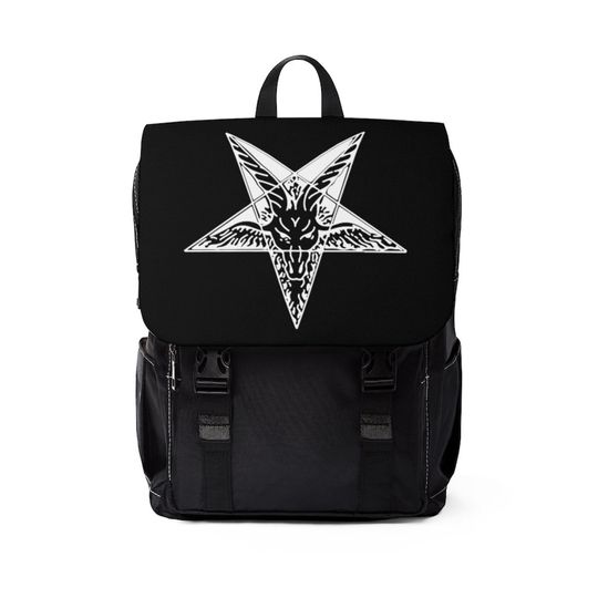 Discover Samael Goth Occult Dark Art Metal Gothic Pagan Unisex Casual Shoulder Backpack