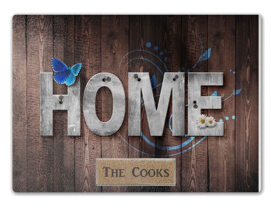 Discover Personalized Home Sign Glass Cutting Board