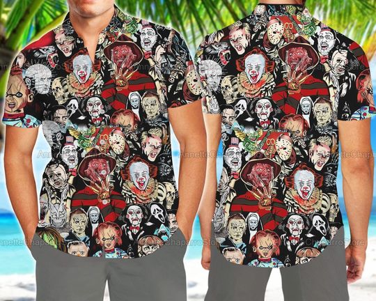 Discover Horror Halloween 3D Hawaiian Shirt