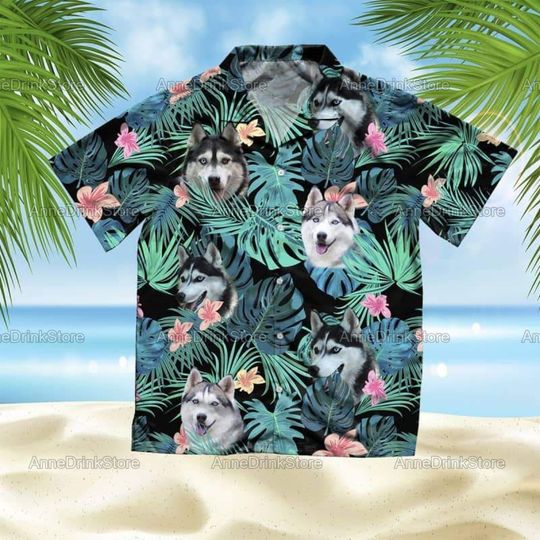 Discover Husky Hawaiian Shirts for Beach Lovers