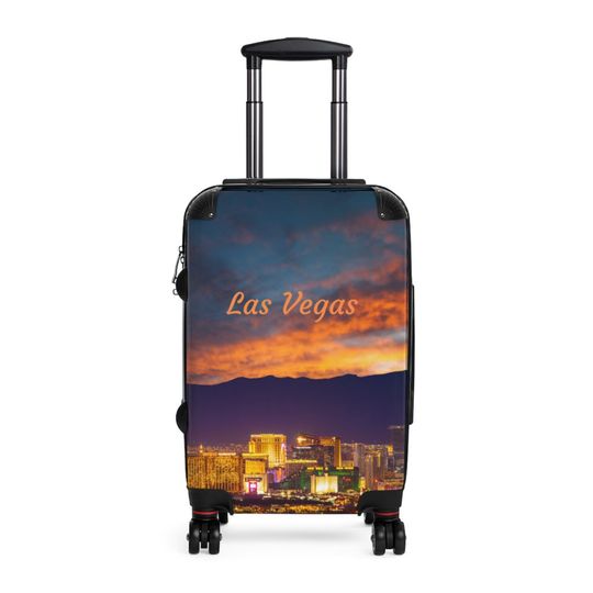 Discover Sunset On Las Vegas Strip Night Scene Cabin Suitcase