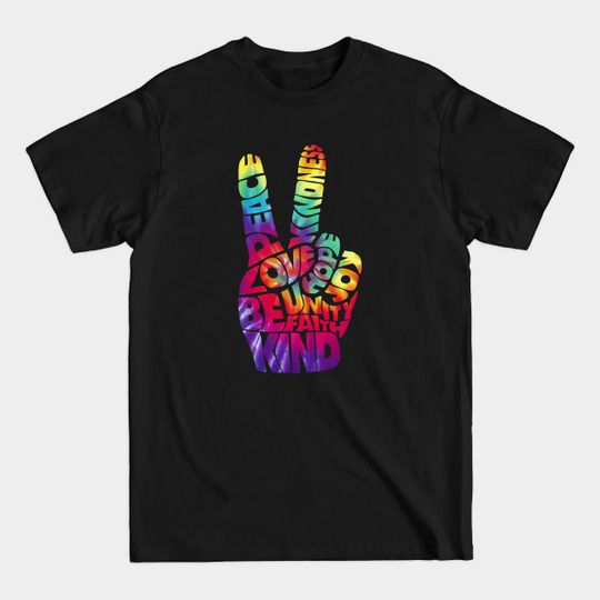 Discover Peace Hand V Sign Tie Dye - Peace Hand - T-Shirt