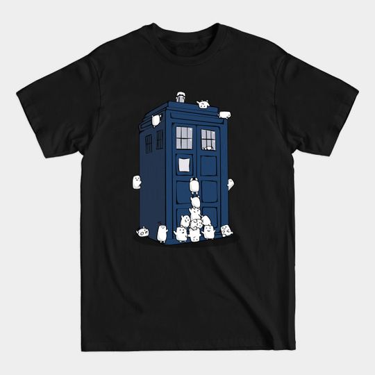 Discover The Adipose Have the Phone Box - Tardis - T-Shirt