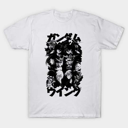 Discover Gundam Wing Pilots (black) - Gundam - T-Shirt