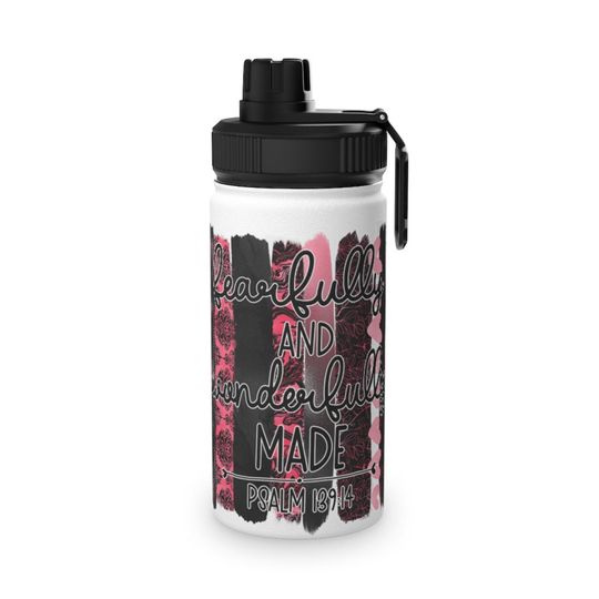Discover Fearfully and Wonderfully Stainless Steel Water Bottle, Sports Lid