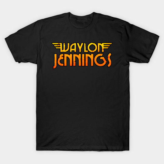 Discover Waylon text orange - Waylon Jennings - T-Shirt
