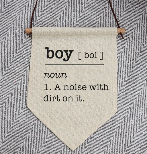 Discover BOY DEFINITION Linen Hanging Pennant