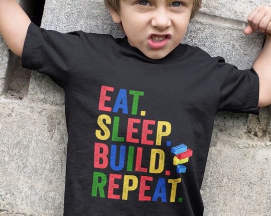 Discover Eat Sleep Build Repeat shirt