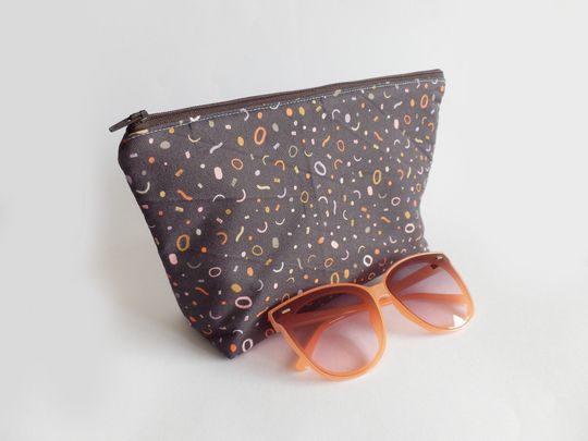 Discover Geometric Cotton Cosmetic Bag