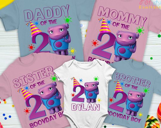 Discover OH Home Birthday Family Boov Oh Home Matching T-Shirt