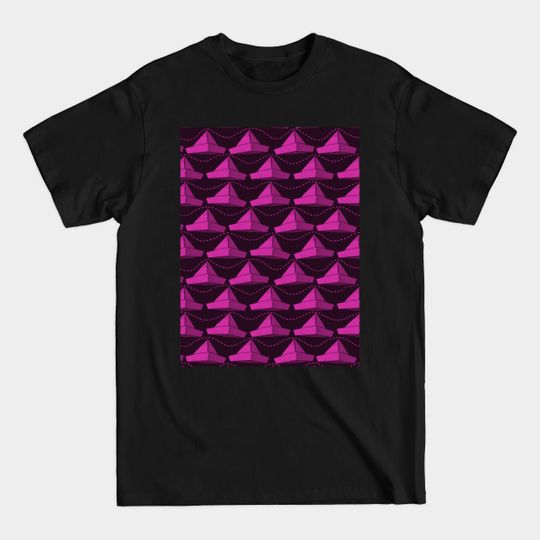 Discover Paper Hats Pattern Pink - Paper Hats - T-Shirt