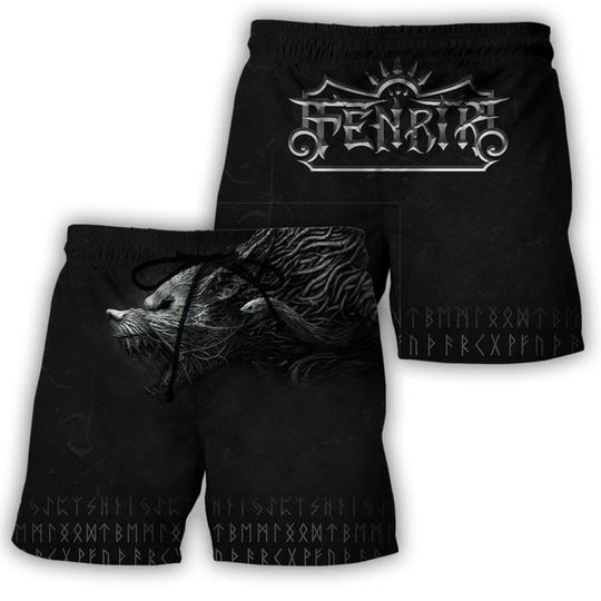 Discover Viking Fenrir Beach Shorts For Men