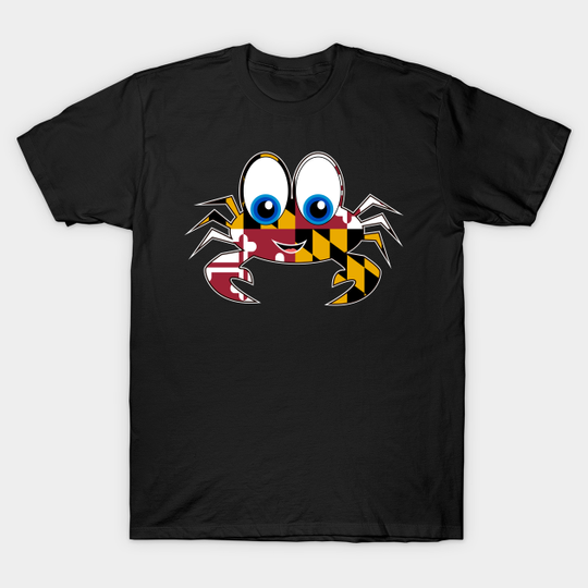 Discover Maryland Crab - Maryland Flag - T-Shirt