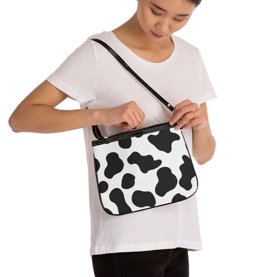 Discover Cow Print Small Shoulder Bag, custom bag, purse, custom purse, handbag
