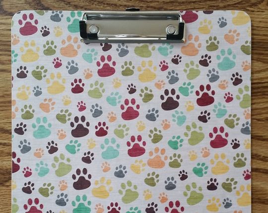 Discover Paw Prints Large Clipboard, Doggie Theme, Large Teacher Clipboard, Vet Tech Gift Clipboard, To-Do Lists, Notes, Papers, Desk Organizer