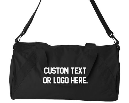 Discover Custom Duffel Bag Your Text or Logo Make it your Own beach school event bag personalized