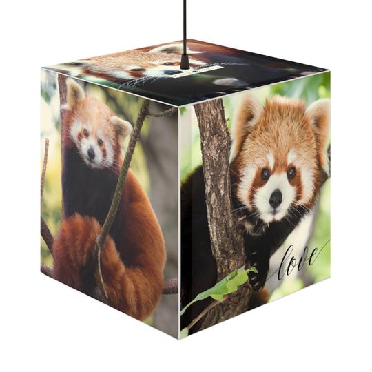 Discover Cool Cube Light Adorable Red Panda Lamp
