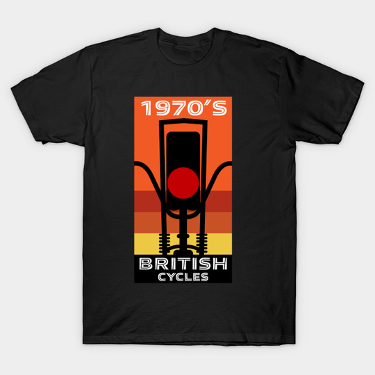Discover 1970s British Kids Chopper Inspired Bike Art - 1970s Kids Inspired Bike Memories - T-Shirt