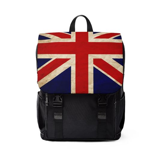 Discover Grunge British Flag Unisex Casual Shoulder Backpack