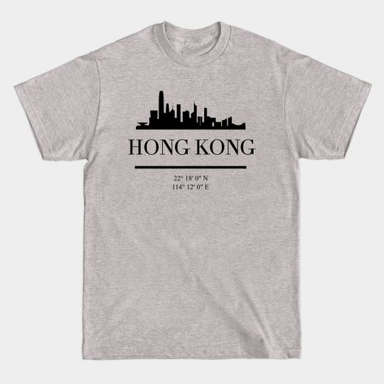 Discover HONG KONG CHINA BLACK SILHOUETTE SKYLINE ART - Hong Kong - T-Shirt
