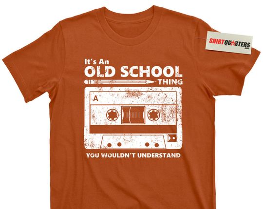 Discover Old school skool cassette tape pencil roll fix boombox throwback 80s eighties salt n pepa heavy d ll cool j vintage 1981 1982 tee t shirt