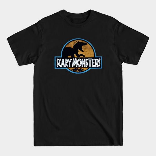 Discover Diego Brando Scary Monsters Jurassic Logo (Blue & Yellow Variant) - Jojo's Bizarre Adventure: Steel Ball Run - Steel Ball Run - T-Shirt