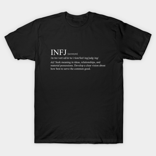 Discover INFJ Personality (Dictionary Style) Dark - Infj - T-Shirt
