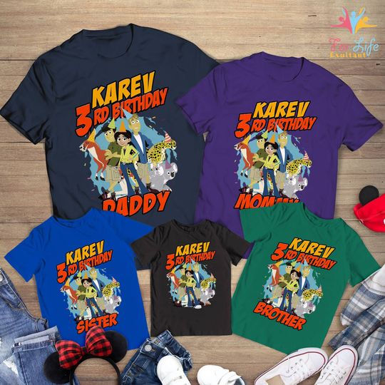 Discover Wild Kratts Theme Birthday Family Matching T-Shirt