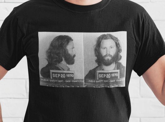 Discover Jim Morrison Mugshot Shirt Jim Morrison Shirt