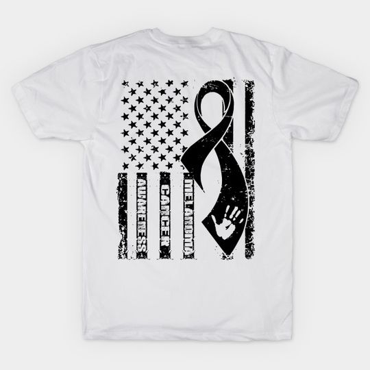 Discover Melanoma Cancer Awareness Flag Ribbon - Melanoma - T-Shirt