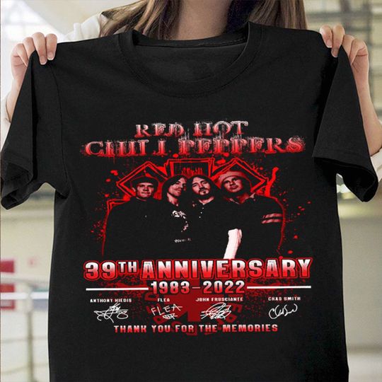 Discover Red Hot Chili Peppers 39th Anniversary Shirt