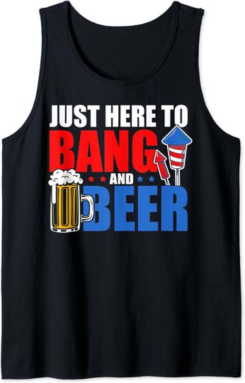 Discover Just Here To Bang Tank Top