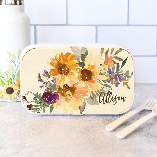 Discover Watercolor Sunflower Bento Box
