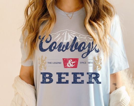 Discover Cowboys And Beer Shirt, Vintage Vibe Western Shirt