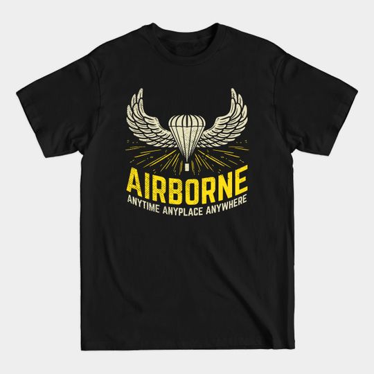 Discover US American Airborne Paratrooper Parachutist - Airborne - T-Shirt