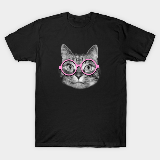 Discover Cat wearing pink glasses - Glasses - T-Shirt