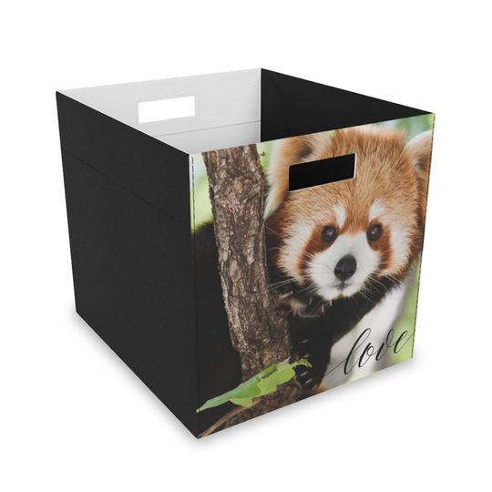 Discover Red Panda Felt Storage Box