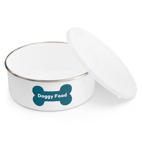 Discover Personalized Dog Bowl, Dog Food Bowl, Food Storage Bowl, Dog Lover, Enamel Bowl, Pet Bowl,