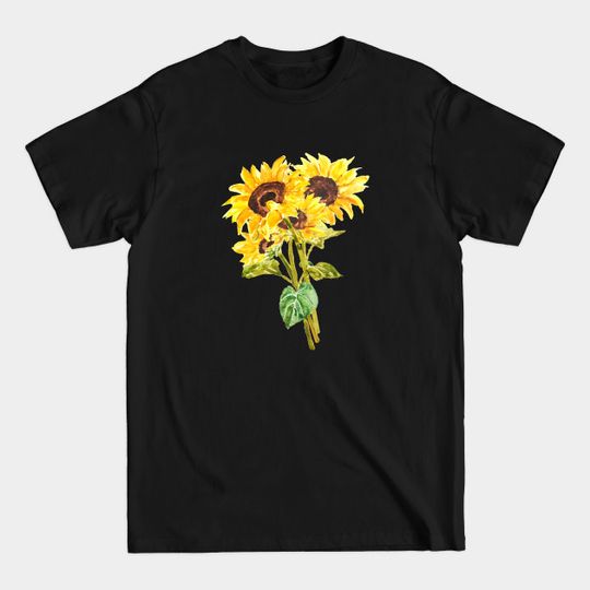 Discover yellow sunflower bouquet flowers bouquet watercolor 2020 - Sunflower Lover Gift - T-Shirt