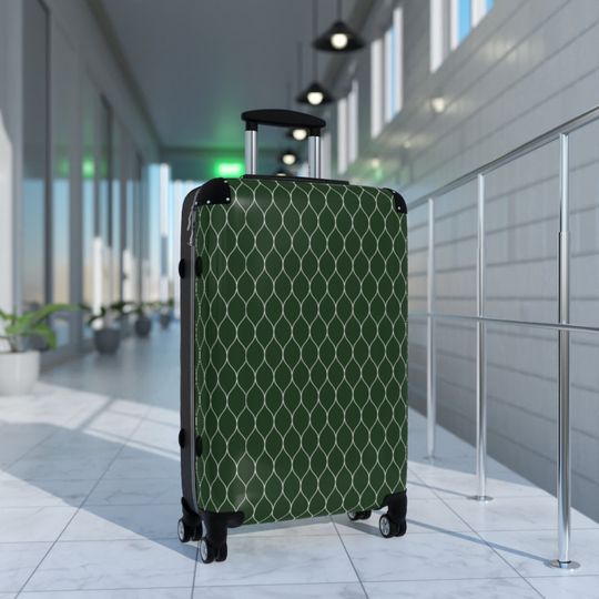 Discover Green Swirl Luggage Cover