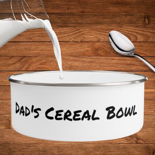 Discover Dad's Cereal Bowl with Lid, Cereal Bowl Gift for Him, Unique Fathers Day Gift