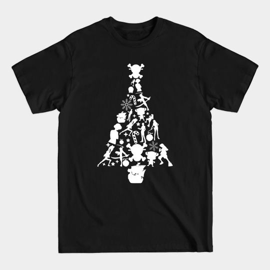 Discover One Piece Christmas Tree Silhouette - One Piece - T-Shirt
