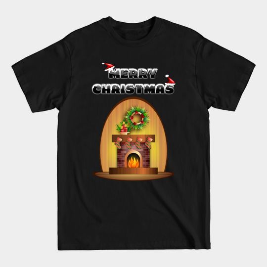 Discover Christmas Cozy Fireplace Cute Cartoon Gift T-Shirt - Ugly Holiday Sweater - T-Shirt