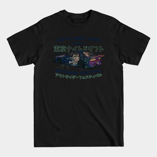 Discover Tokyo Night Drift 2001 Outsider Festival (Blue) - Drift - T-Shirt