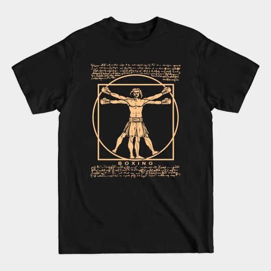 Discover Da Vinci Vitruvian Man Boxing - Boxing - T-Shirt