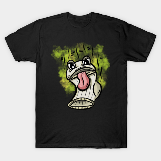 Discover Stinky Smelly Sock Cartoon Illustration - Socks - T-Shirt