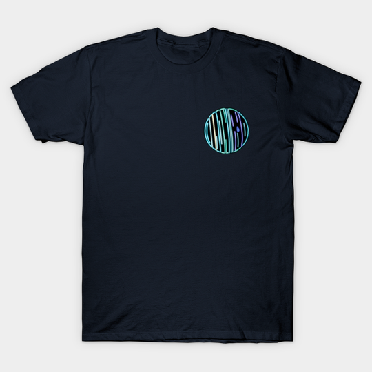 Discover Electric Solar System Neon Uranus Top Left - Uranus - T-Shirt