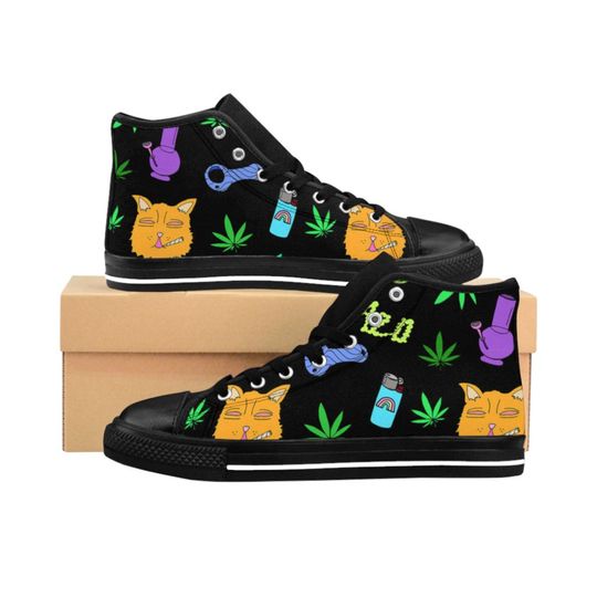 Discover Cats Men's High-top Sneakers